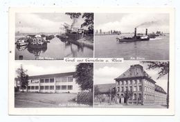 6084 GERNSHEIM, Hafen / Schöffler-Schule / Real-Gymnasium / Rhein-Binnenschiff - Gross-Gerau