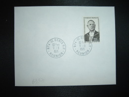 LETTRE TP GENERAL DE GAULLE 1890 1970 25F CFA OBL.9-11-1971 974 ST DENIS RP REUNION - Cartas & Documentos