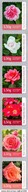 Luxembourg - 2017 - Roses - Mint Self-adhesive Coil Stamp Set - Ungebraucht