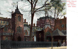 Antique Postcard 1900-1905 - New York City NY - Little Church Round, The Corner - VG Condition - 2 Scans - Kerken