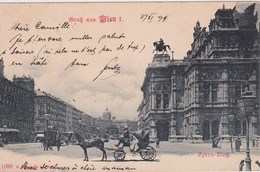 AUTRICHE  1899  CARTE POSTALE DE VIENNE  OPERNRING - Ringstrasse