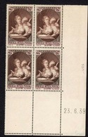 VARIETE CD N 446 ** DU 23 / 6 / 39 FACIALE + LEGENDE CARMIN - COTE 2660 EUROS  - TRES VISIBLE AL OEIL NU - Unused Stamps