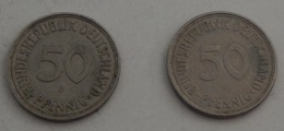 GERMANIA 2 Monete – 50 PFENNING – 1950 – (111) - 50 Pfennig