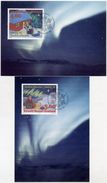 GREENLAND 1994 Christmas On Maximum Cards.  Michel 254-55 - Maximum Cards