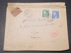 BOHÈME ET MORAVIE - Enveloppe En Exprès De Prague Pour Paris En 1943 Avec Contrôle Postal - L 11102 - Briefe U. Dokumente