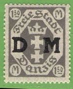 MiNr. 22 D Xx  Deutschland Freie Stadt Danzig Dienstmarken - Dienstzegels