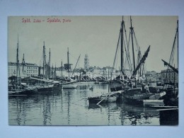 DALMAZIA Dalmatia Croazia Croatia SPLIT SPALATO  Port Boat AK Postcard - Croatia