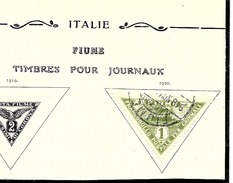 FIUME Thème Bateaux, Navires /1  Timbre Pour Journaux YT N°2 Oblitéré Sur Fragment De Feuille Ancien Album - Joegoslavische Bez.: Fiume