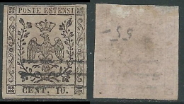 1852 DUCATO DI MODENA USATO AQUILA CON PUNTO 10 CENT - AS1-2 - Modène