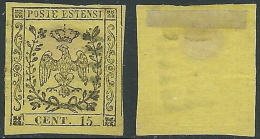 1852 DUCATO DI MODENA USATO AQUILA SENZA PUNTO 15 CENT - AS1 - Modena