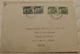 Gandon Tarif 14FF Sur Lettre Levallois-Perret 1946 Pour Le Canada - Posttarife