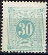 SWEDEN  # FROM 1877   TK: 13  Light-green * - Postage Due