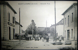 38 SAINT ANDRE LE GAZ GRANDE RUE ATTELAGE BOULANGERIE ANIMATION VOYAGE - Saint-André-le-Gaz