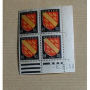 Carré 4 Timbres 1946, France, Alsace - Autres & Non Classés