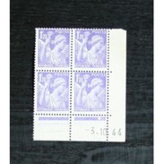 Carré : Type Iris, 1944 (1,20 Francs) - 1939-44 Iris