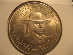 10 Soles De Oro 1971 Good Condition PERU Coin - Perú