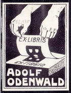 Exlibris Adolf Odenwald (EL.130), Steindruck - Ex-Libris