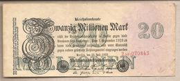 Germania - Banconota Circolata Da 20.000.000 Di Marchi - 1923 - 20 Miljoen Mark