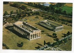 Italie--PAESTUM - Vue Aérienne   Tempio Di Nettuno E Basilica--Ruines De Temple Romain..............à Saisir - Salerno