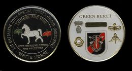MEDAILLE . CHEVAL BLANC BERET VERT . 1 ST BATAILLON 20 TH GROUPE DES FORCES SPECIALES . ( AIRBORNE ) . - Other & Unclassified