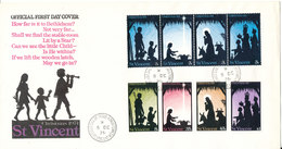 St. Vinccent FDC 5-12-1974 Christmas 1974 Complete Set Of 8 Stamps With Cachet - St.Vincent (...-1979)