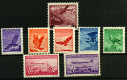 Liechtenstein (aéreo) Nº 9a/13a, 14/16. Año 1934-1936 - Luchtpostzegels