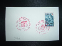 LETTRE TP CROIX-ROUGE MIGNARD L'HIVER 0,40+0,15 Surchargé 20+7 CFA OBL.14 DEC 1969 974 LE PORT PREMIER JOUR - Storia Postale