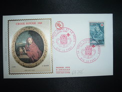 LETTRE CROIX-ROUGE TP MIGNARD L'HIVER 0,40+0,15 Surchargé 20+7 CFA OBL.14 DEC 1969 974 LE PORT PREMIER JOUR - Covers & Documents