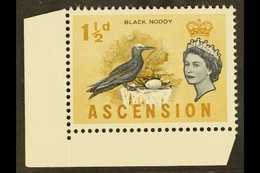 1963 1½d "Black Noddy", Variety "Cobalt Omitted", SG 71a, Superb Nhm Corner Copy. For More Images, Please Visit Http://w - Ascension