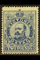 VICTORIA 1901-10 £2 Deep Blue Perf 12½, SG 400, Fine Mint, Very Fresh, Rare. For More Images, Please Visit Http://www.sa - Sonstige & Ohne Zuordnung