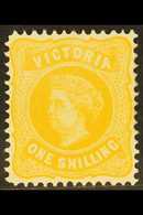 VICTORIA 1901 1s Yellow Re-issue, SG 381, Fine Mint, Very Fresh. For More Images, Please Visit Http://www.sandafayre.com - Sonstige & Ohne Zuordnung