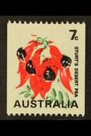 1972 7c Multicoloured "Sturts Desert Pea", Coil Stamp, Variety "buff Colour Omitted", SG 468bb, Very Fine NHM. Photo Cer - Sonstige & Ohne Zuordnung