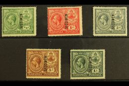 1920 Peace Set Ovptd "Specimen", SG 106s/110s, Very Fine Mint. (5 Stamps) For More Images, Please Visit Http://www.sanda - Altri & Non Classificati