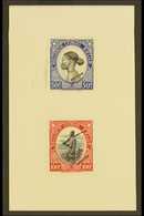 BELGIAN CONGO 1942-43 50f Woman & 100f Askari Sentry With Waterlow "SPECIMEN" Overprints (SG 249/50), Fine Mint Attached - Other & Unclassified