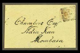 1896 (June) An Attractive "Chambers" Envelope Bearing Overprinted Indian 6a SG 56, Tied By Neat Upright Mombasa Squared  - Africa Orientale Britannica