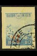 JAPANESE OCCUPATION 1942 2R On 20s Ultra, Mt Fuji, Variety "Red Surcharge Inverted", SG J55e, Superb Used On Piece. For  - Burma (...-1947)