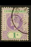 1907 1s Violet & Green, SG 15, Fine Cds Used For More Images, Please Visit Http://www.sandafayre.com/itemdetails.aspx?s= - Cayman Islands