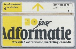 NL.- Telefoonkaart.- Nederland. PTT. 4 Eenheden. 10 Jaar Adformatie. Weekblad Voor Reclame, Marketing Media. 344G 15471 - Publiques