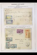 GUADELOUPE 1919-1938 INTER-WAR YEARS POSTAL HISTORY Collection. An Attractive & Interesting Collection That Includes Pos - Sonstige & Ohne Zuordnung