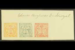 THE ENGLISH COLONY OF SENEGAL? Three Small Stamp Sized Hand Painted Essays Created In 1861 By An Artist From France, Fea - Other & Unclassified