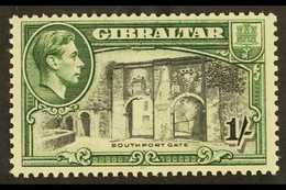 1938-51 1s Black And Green, Perf 13, With BROKEN "R" Variety, Very Fine Mint. For More Images, Please Visit Http://www.s - Gibraltar