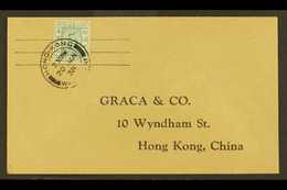 1938 (20 Jan) Cover Addressed Locally, Bearing POSTAL FISCAL 1938 5c Green (SG F12) Tied By "Hong Kong 20 Jan 38" Cds Ca - Altri & Non Classificati