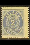 1873 2sk Blue, P.14x13½, Mi 1A, Good To Fine Mint, Centred To Left, "SENF, Leipzig" Dealer Mark On Reverse, Cat. 1000 Eu - Sonstige & Ohne Zuordnung