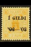 OFFICIAL 1902-03 3a Orange-ochre "I GILDI" Overprint Perf 14x13½ Position 46 (SG O88, Facit Tj 15a, Michel 10 A), Never  - Other & Unclassified