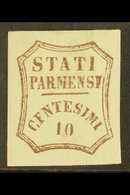 PARMA 1859 10c Brown, Sass 14, Superb Mint Og, With Bright Even Colour And Large Margins. Beautiful Example Of This Scar - Ohne Zuordnung