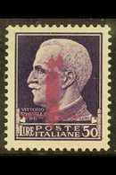 ITALIAN SOCIAL REPUBLIC  (R.S.I.) 1944 50L Violet Overprinted With Fascie OVERPRINT IN LILAC At Firenze, Sassone 500, Ve - Unclassified