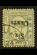 1892 6c On 16c Grey, SURCHARGE INVERTED, SG 50a, Superb Used. For More Images, Please Visit Http://www.sandafayre.com/it - Nordborneo (...-1963)