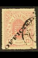 OFFICIAL 1875-80 12½c Rose, Rouletted In Colour, With Type O7 Overprint Reading Diagonally Upwards, SG O82 Or Michel 4 I - Altri & Non Classificati