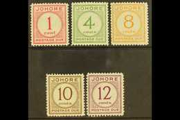 JOHORE POSTAGE DUES 1938 Complete Set, SG D1/5, Fine Mint, Fresh. (5 Stamps) For More Images, Please Visit Http://www.sa - Altri & Non Classificati