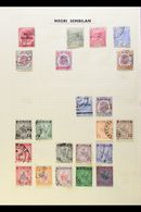 NEGRI SEMBILAN 1891-1971 FINE USED COLLECTION On Leaves, All Different, Inc 1891 2c Opt, 1891-94 Set, 1895-99 To 10c, 18 - Other & Unclassified